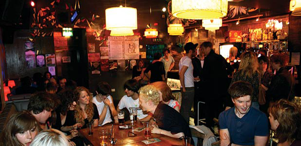 The bar at Nice-N-Sleazy. Read our review here!